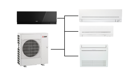 Multi split heat pump systems installation